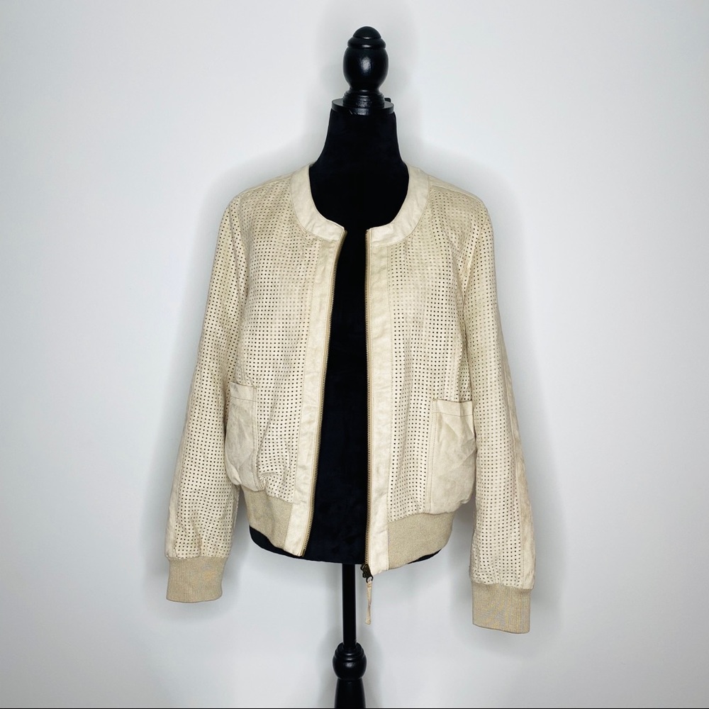 Anthropologie HEI Faux Suede Beige Jacket